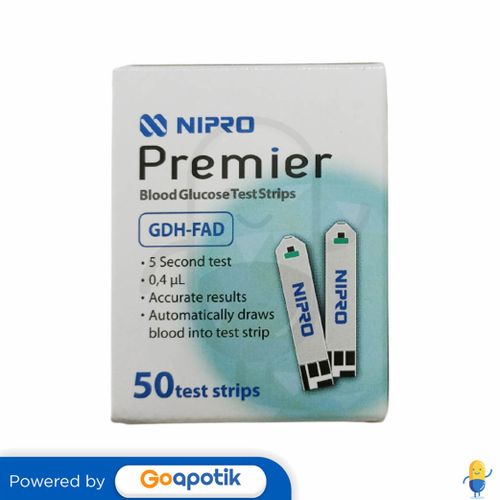 NIPRO PREMIER BLOOD GLUCOSE TEST STRIPS BOX 50 PCS