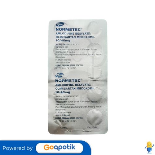 NORMETEC 10/40 MG TABLET