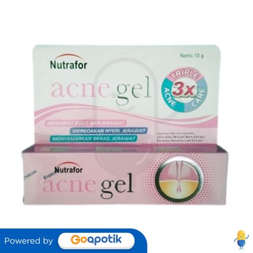 NUTRAFOR ACNE GEL 10 GRAM TUBE - Kegunaan, Efek Samping, Dosis dan