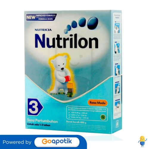 NUTRILON 3 SUSU PERTUMBUHAN ANAK USIA 1-3 TAHUN RASA MADU 400 GRAM BOX