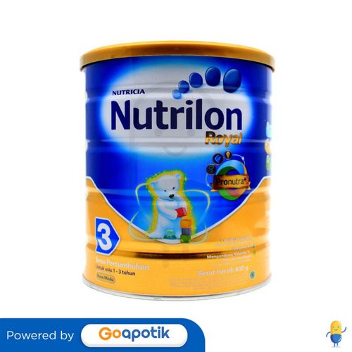 NUTRILON ROYAL 3 ACTI DUOBIO 1-3 TAHUN VANILA 800 GRAM KALENG