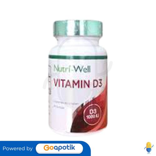 NUTRIWELL VITAMIN D3 1000 IU BOTOL 30 KAPSUL