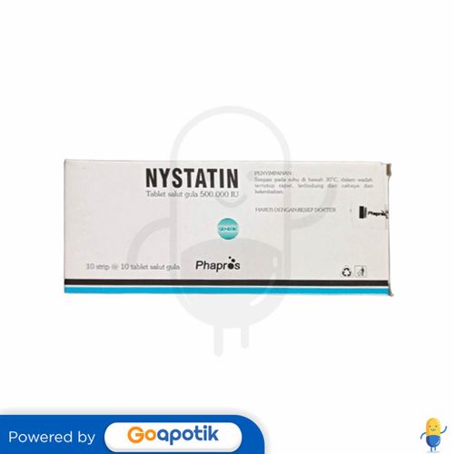NYSTATIN PHAPROS 500000 IU BOX 100 TABLET Kegunaan, Efek Samping
