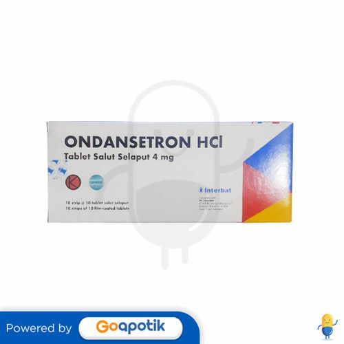 ONDANSETRON HCL INTERBAT 4 MG BOX 100 TABLET