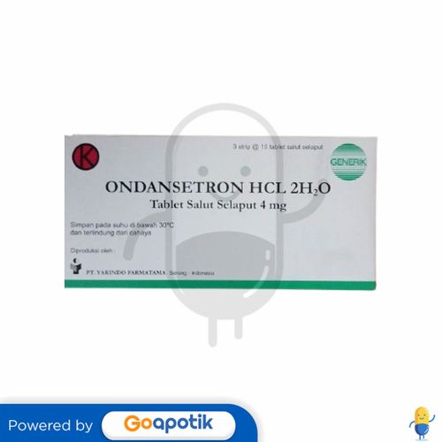 ONDANSETRON HCL 2H2O YARINDO 4 MG BOX 30 TABLET