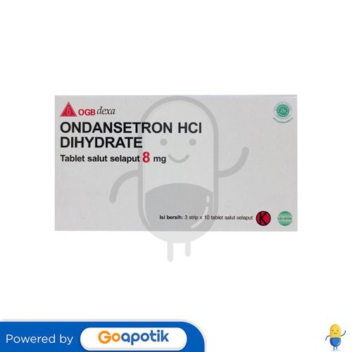 Ondansetron Hcl Dihydrate Ogb Dexa Medica 8 Mg Box 30 Tablet Kegunaan Efek Samping Dosis Dan 