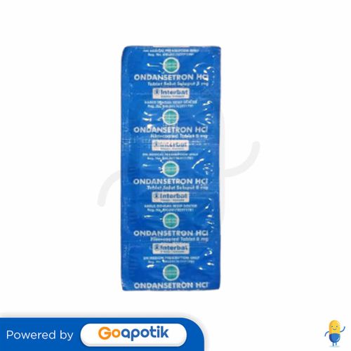ONDANSETRON HCL INTERBAT 8 MG STRIP 10 TABLET