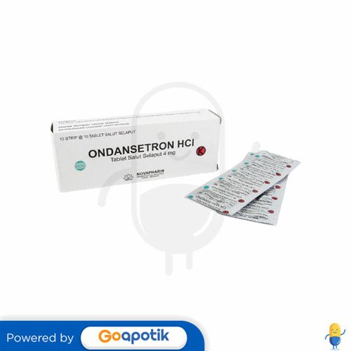 ONDANSETRON HYDROCHLORIDE DIHYDRATE NOVAPHARIN 4 MG BOX 100 TABLET