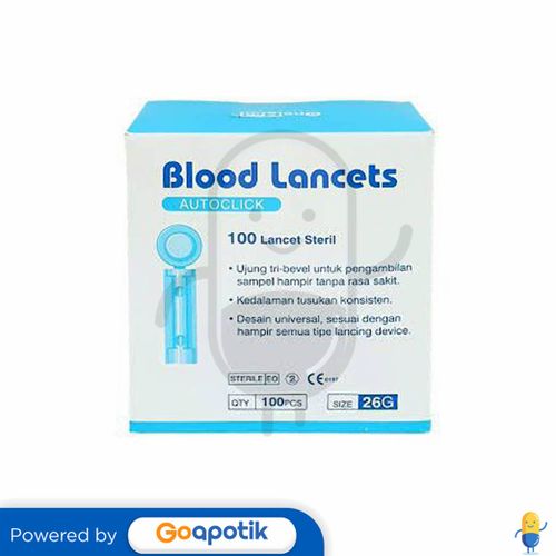 ONEMED BLOOD LANCET 26G BOX 100 PCS