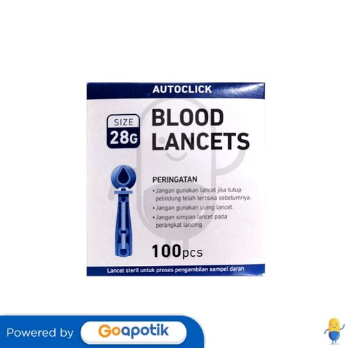 ONEMED FIRST AID BLOOD LANCET AUTOCLICK BOX 100 PCS Kegunaan, Efek