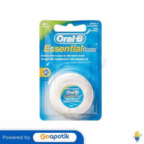 ORAL-B ESSENTIAL FLOSS 50M - Kegunaan, Efek Samping, Dosis Dan Aturan Pakai