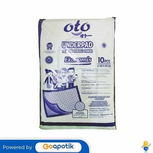 OTO UNDERPAD 60 CM X 90 CM PACK 10 PCS