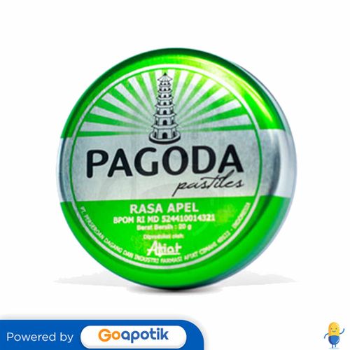 PAGODA PASTILES RASA APEL 20 GRAM KALENG