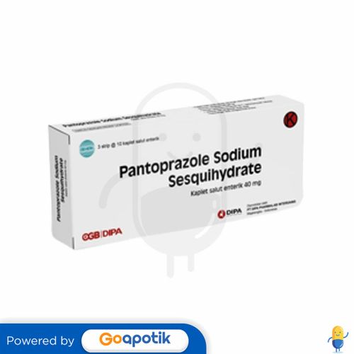 PANTOPRAZOLE SODIUM SESQUIHYDRATE DIPA 40 MG BOX 30 KAPLET