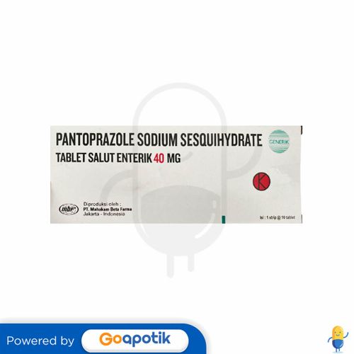 PANTOPRAZOLE SODIUM SESQUIHYDRATE MAHAKAM 40 MG BOX 10 TABLET