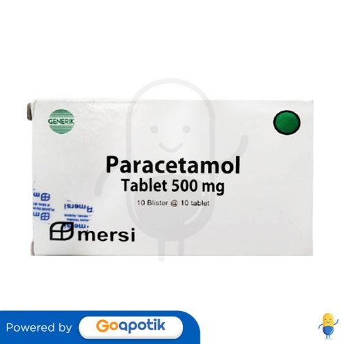 Paracetamol Mersifarma 500 Mg Box 100 Tablet Kegunaan Efek Samping