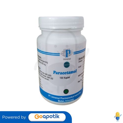 PARACETAMOL UNIVERSAL 500 MG BOTOL 100 KAPLET