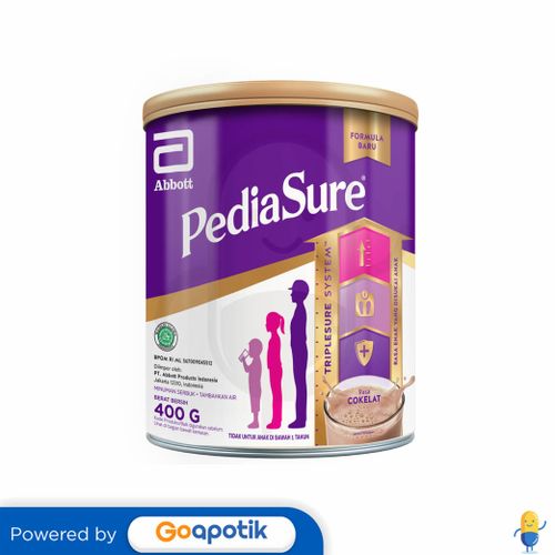 PEDIASURE MRI RASA COKELAT 400 GRAM KALENG