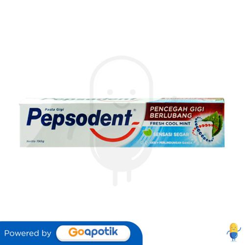 PEPSODENT PENCEGAH GIGI BERLUBANG FRESH COOL MINT 190 GRAM TUBE