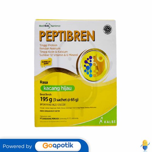 PEPTIBREN RASA KACANG HIJAU 65 GRAM BOX 3 SACHET (195 GRAM)