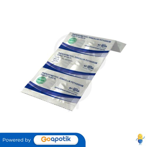 PHENOXYMETHYL PENICILLIN POTASSIUM ERELA 50.000 IU STRIP 10 TABLET