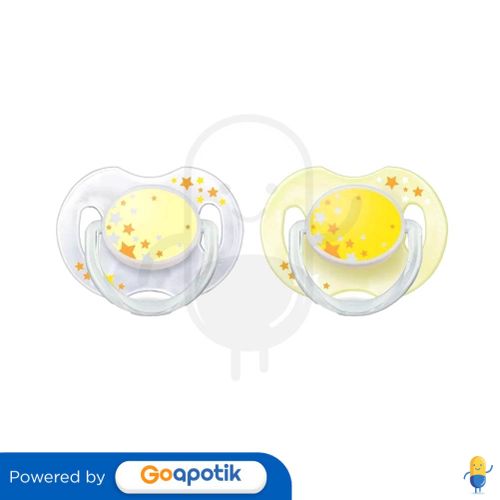 PHILIPS AVENT SOOTHER NIGHT TIME 0-6 BULAN WARNA KUNING PACK 2 PCS