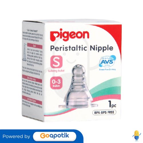 PIGEON PERISTALTIC NIPPLE SLIM NECK DOT UKURAN S