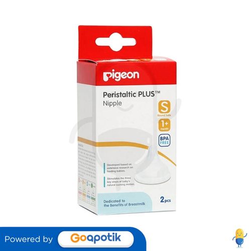 PIGEON PERISTALTIC PLUS NIPPLE DOT UKURAN S PACK 2 PCS