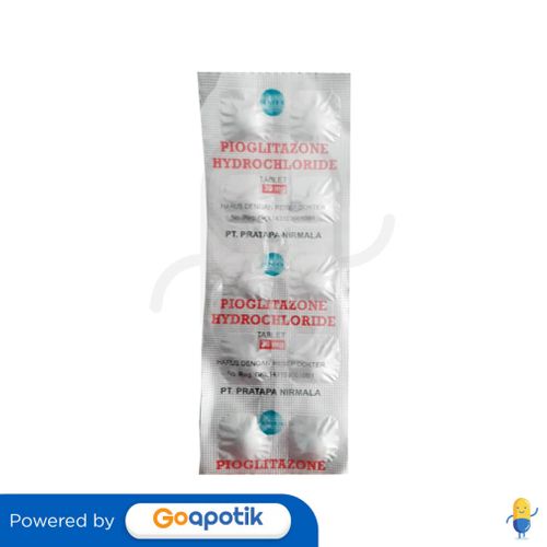 PIOGLITAZONE HYDROCHLORIDE PRATAPA 30 MG STRIP 10 TABLET