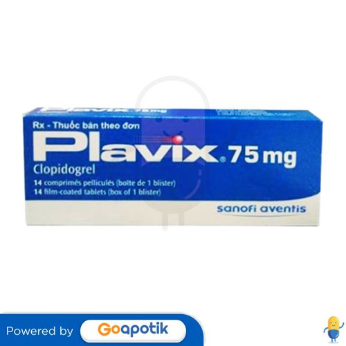 PLAVIX 75 MG BOX 28 TABLET Kegunaan, Efek Samping, Dosis dan Aturan Pakai