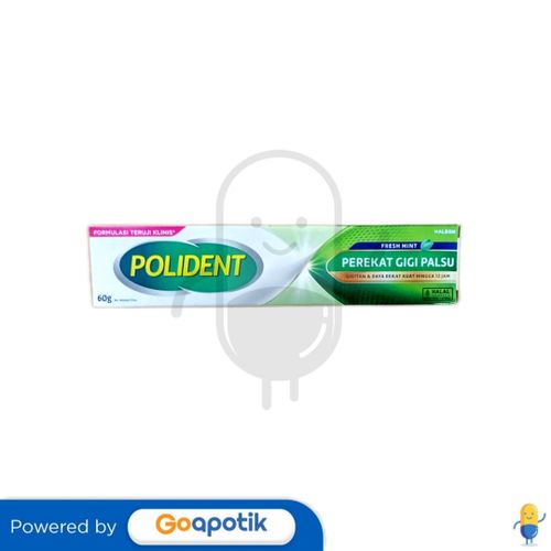 POLIDENT DENTURE ADHESIVE CREAM FRESH MINT 60 GRAM TUBE