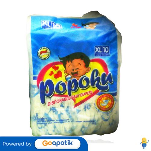 POPOKU BABY DIAPERS UKURAN XL 10
