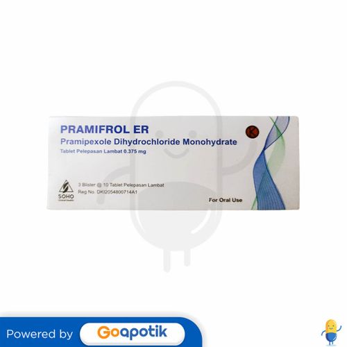 PRAMIFROL ER 0.375 MG BOX 30 TABLET