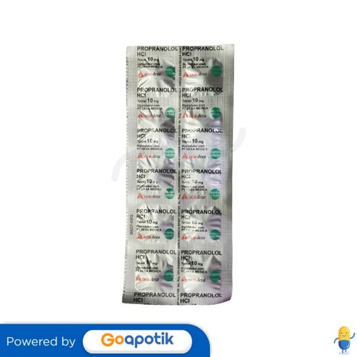 PROPRANOLOL OGB DEXA MEDICA 10 MG STRIP 10 TABLET Kegunaan Efek Samping Dosis Dan Aturan Pakai