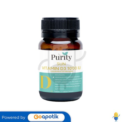 PURITY SUN VITAMIN D3 1000 IU BOTOL 90 TABLET