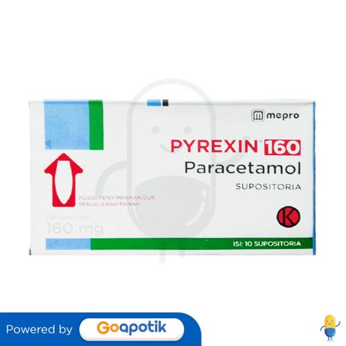 PYREXIN 160 MG BOX 10 SUPPOSITORIA