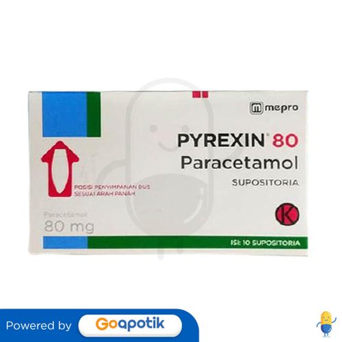 PYREXIN 80 MG BOX 10 SUPPOSITORIA