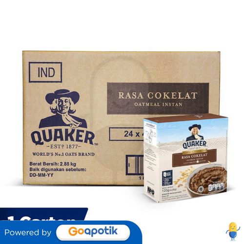 QUAKER OATMEAL COKELAT 30 GRAM KARTON 96 (24 X 4) SACHETS ...