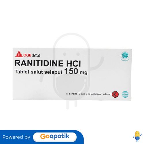 RANITIDINE HCLOGB DEXA MEDICA 150 MG BOX 100 TABLET / ASAM LAMBUNG