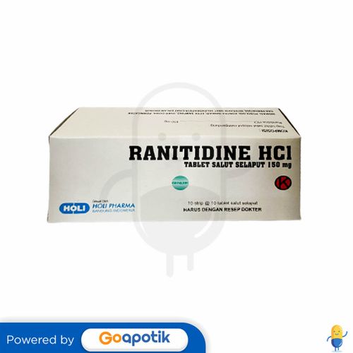 RANITIDINE HCL HOLI 150 MG BOX 100 TABLET