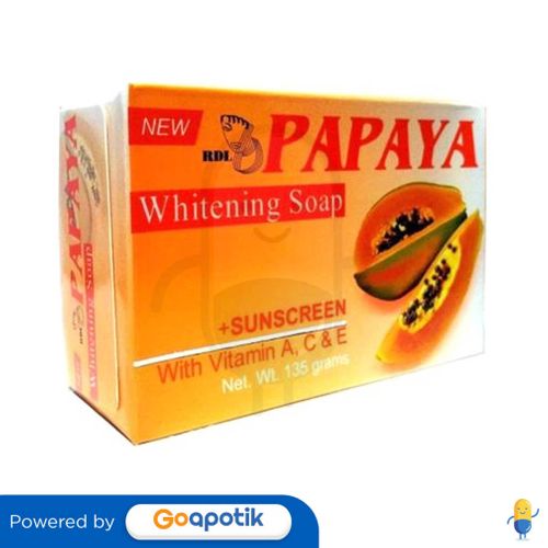 RDL SOAP NEW PAPAYA WHITENING 135 GRAM DUS