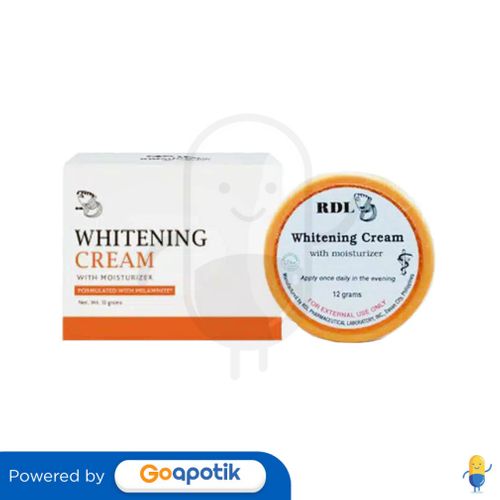 RDL WHITENING CREAM WITH MOISTURIZER 12 GRAM TUBE