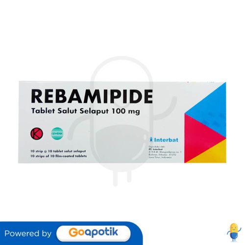 REBAMIPIDE INTERBAT 100 MG BOX 100 TABLET