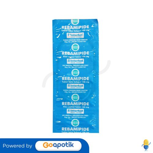 REBAMIPIDE INTERBAT 100 MG STRIP 10 TABLET