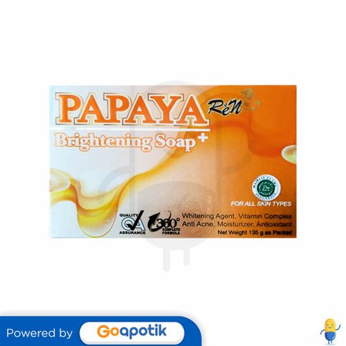 REN PAPAYA BRIGHTENING SOAP+ 135 GRAM