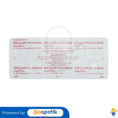 REQUIP PD 8 MG STRIP 4 TABLET