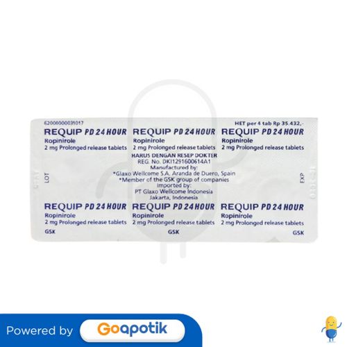 REQUIP PD 2 MG STRIP 4 TABLET