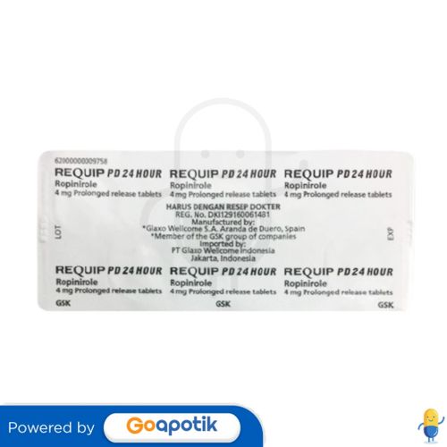 REQUIP PD 4 MG STRIP 4 TABLET