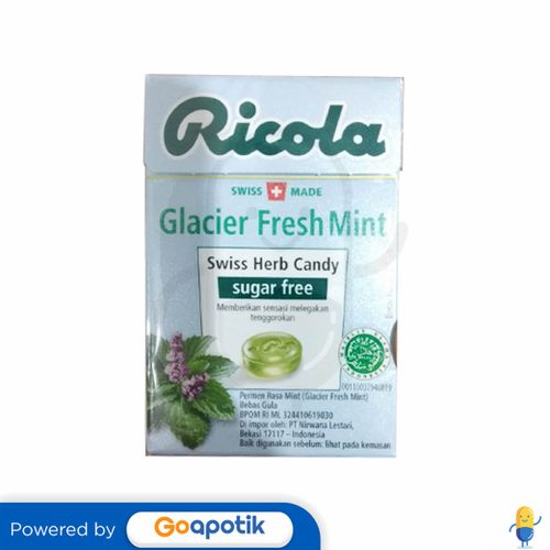 RICOLA SUGAR FREE GLACIER FRESH MINT PACK 27.5 GRAM