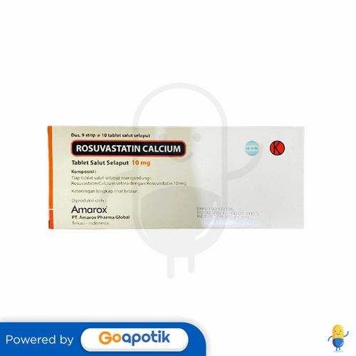 ROSUVASTATIN CALCIUM AMAROX 10 MG BOX 90 TABLET